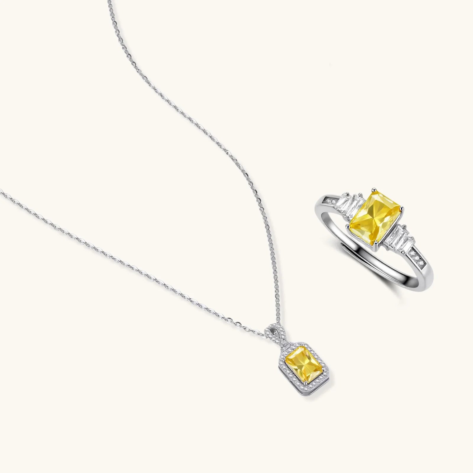 Golden Radiance Moissanite Set by Sieré