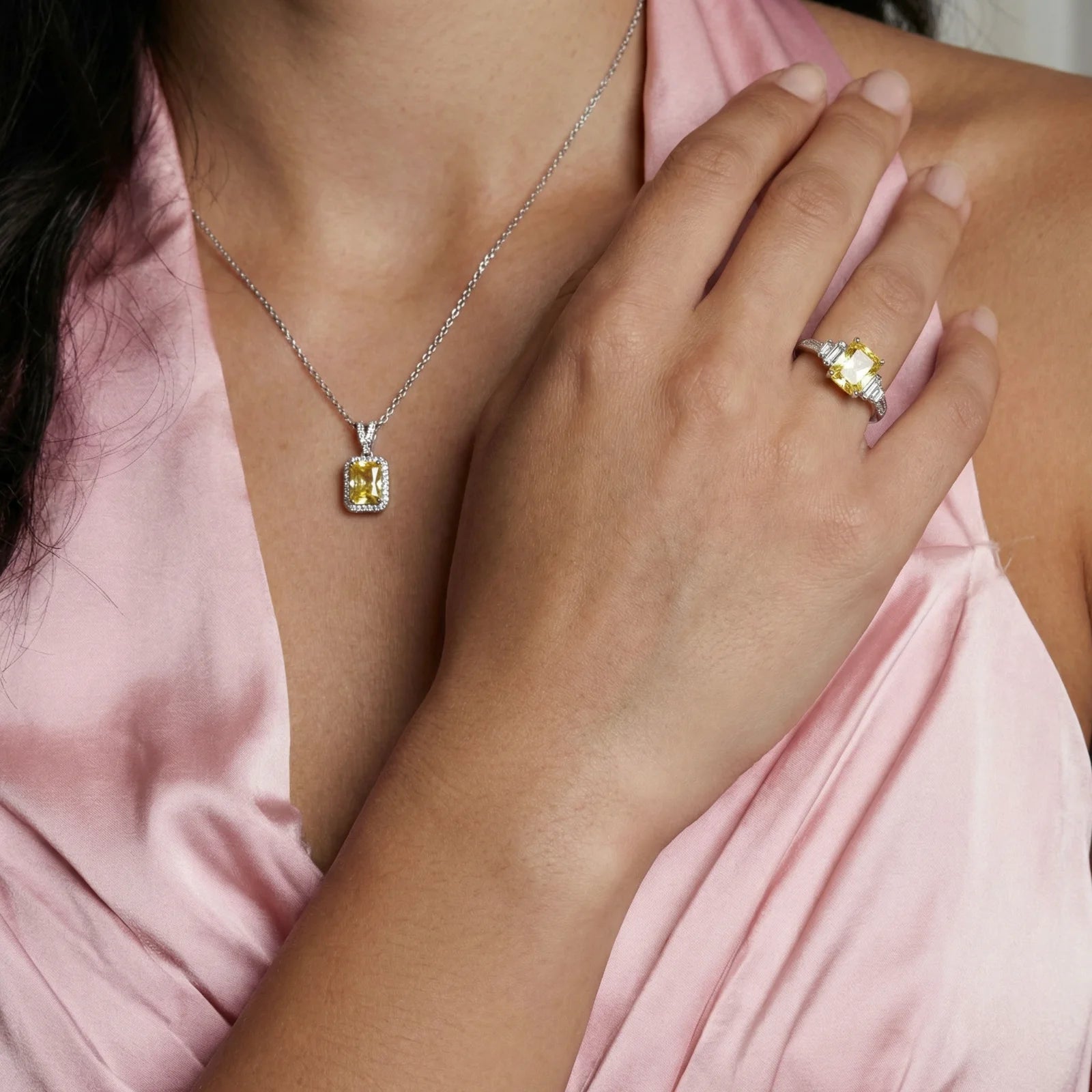 Golden Radiance Moissanite Set by Sieré