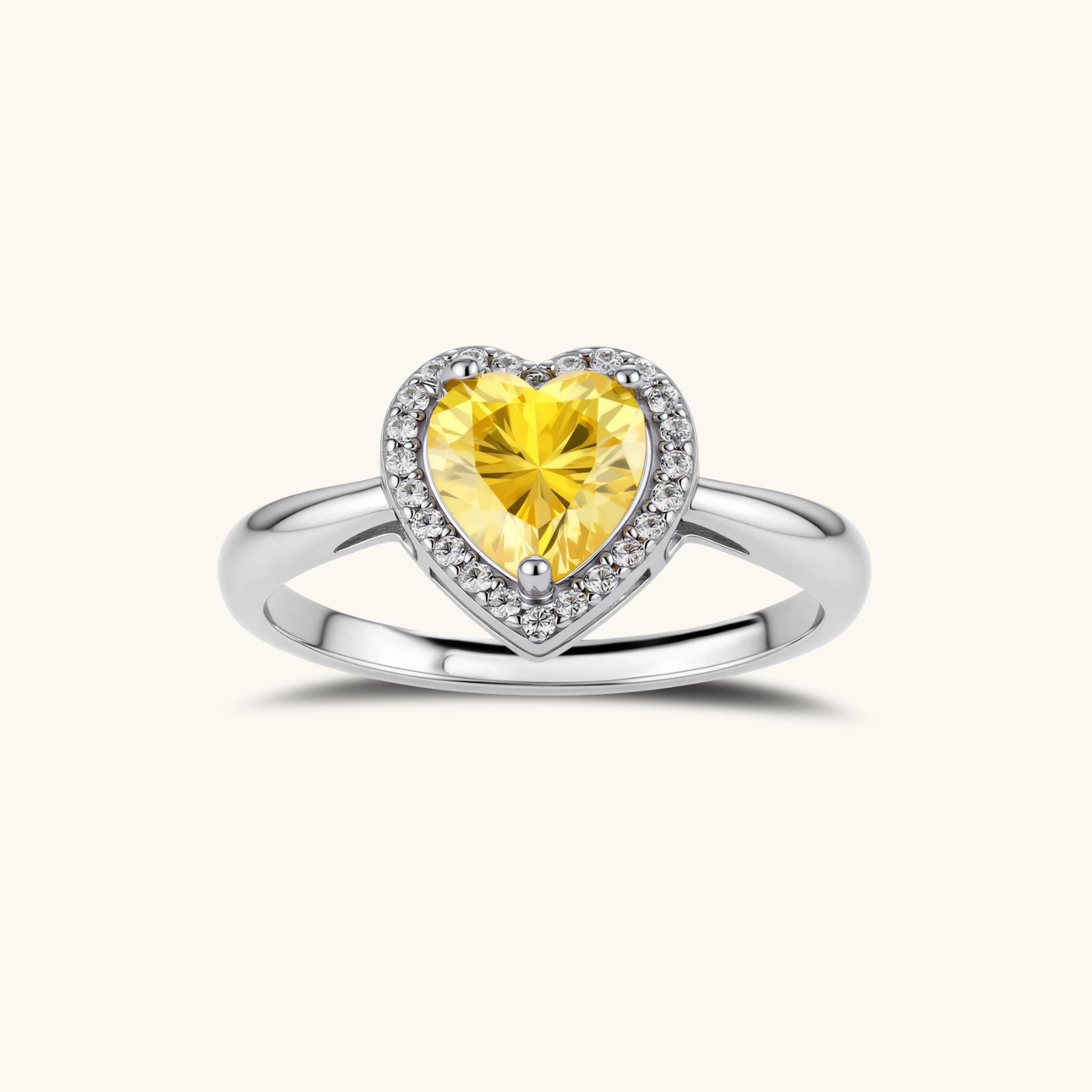 Golden Heart Halo Ring by Sieré