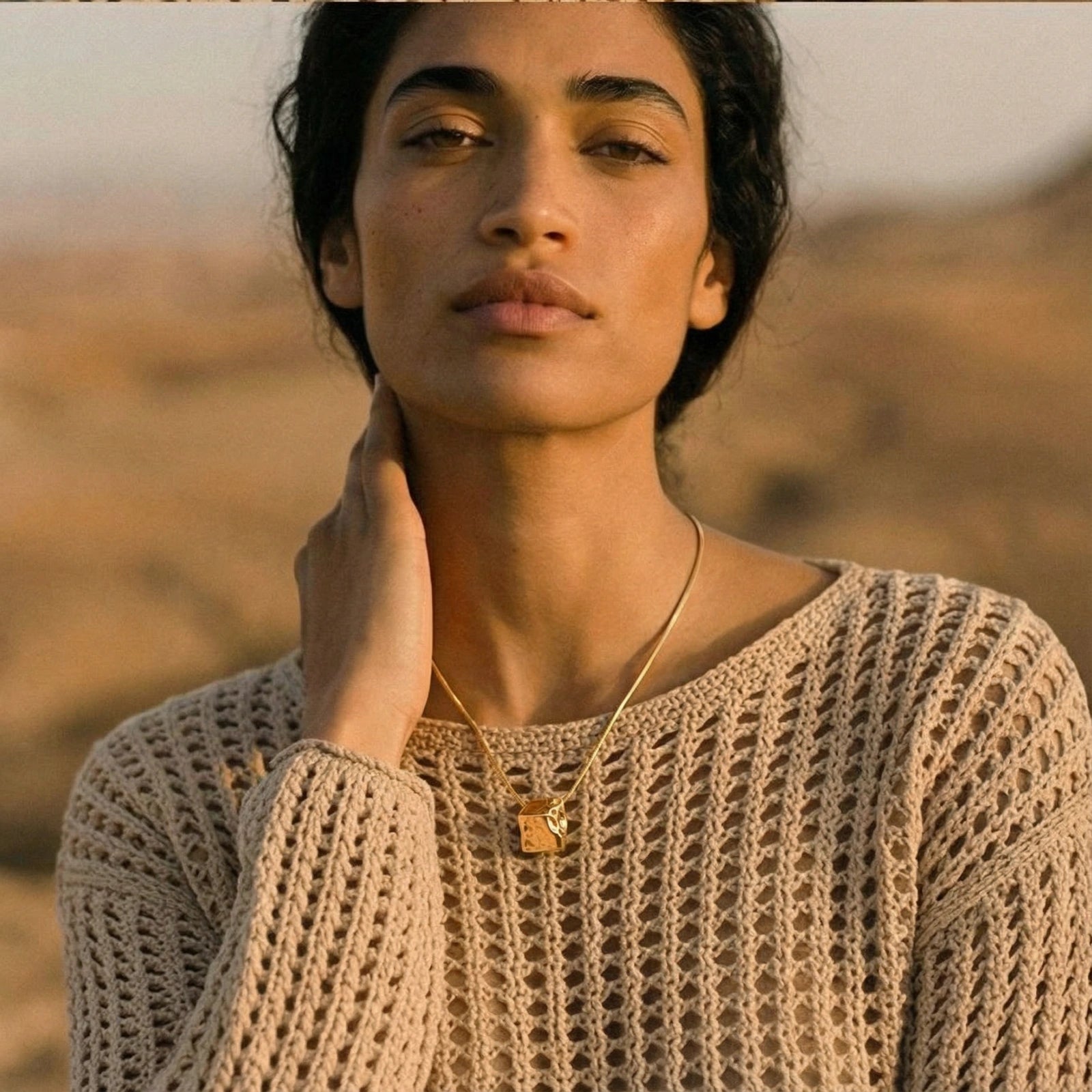 Love Script Cube Necklace by Sieré