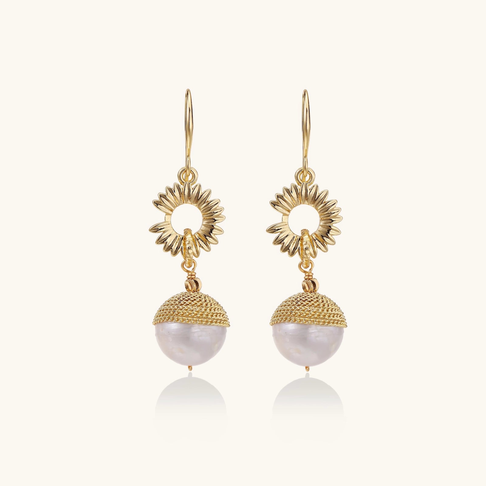 Sunburst Pearl Dangles by Sieré