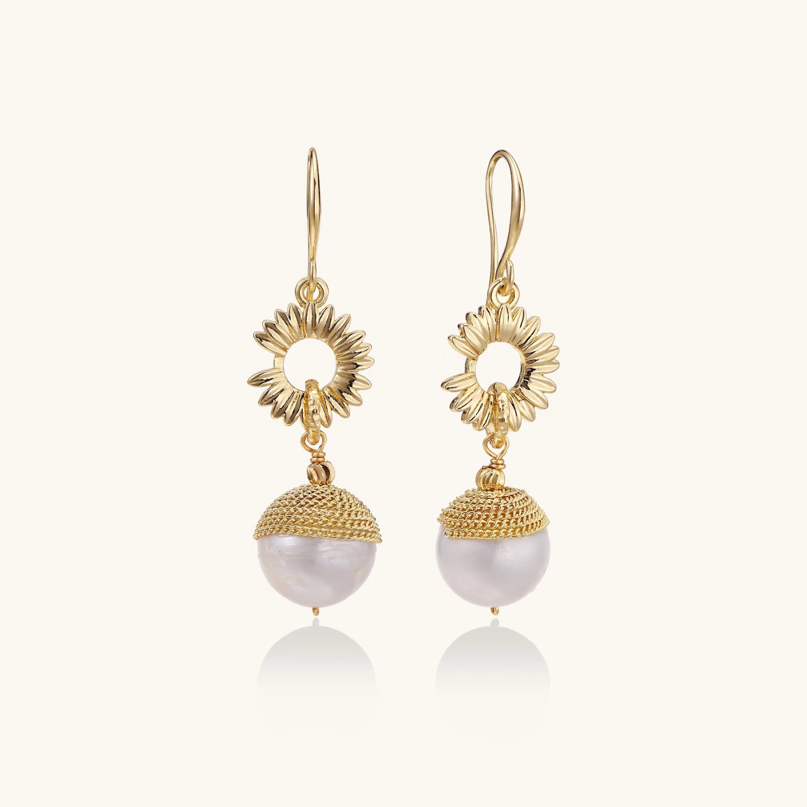 Sunburst Pearl Dangles by Sieré
