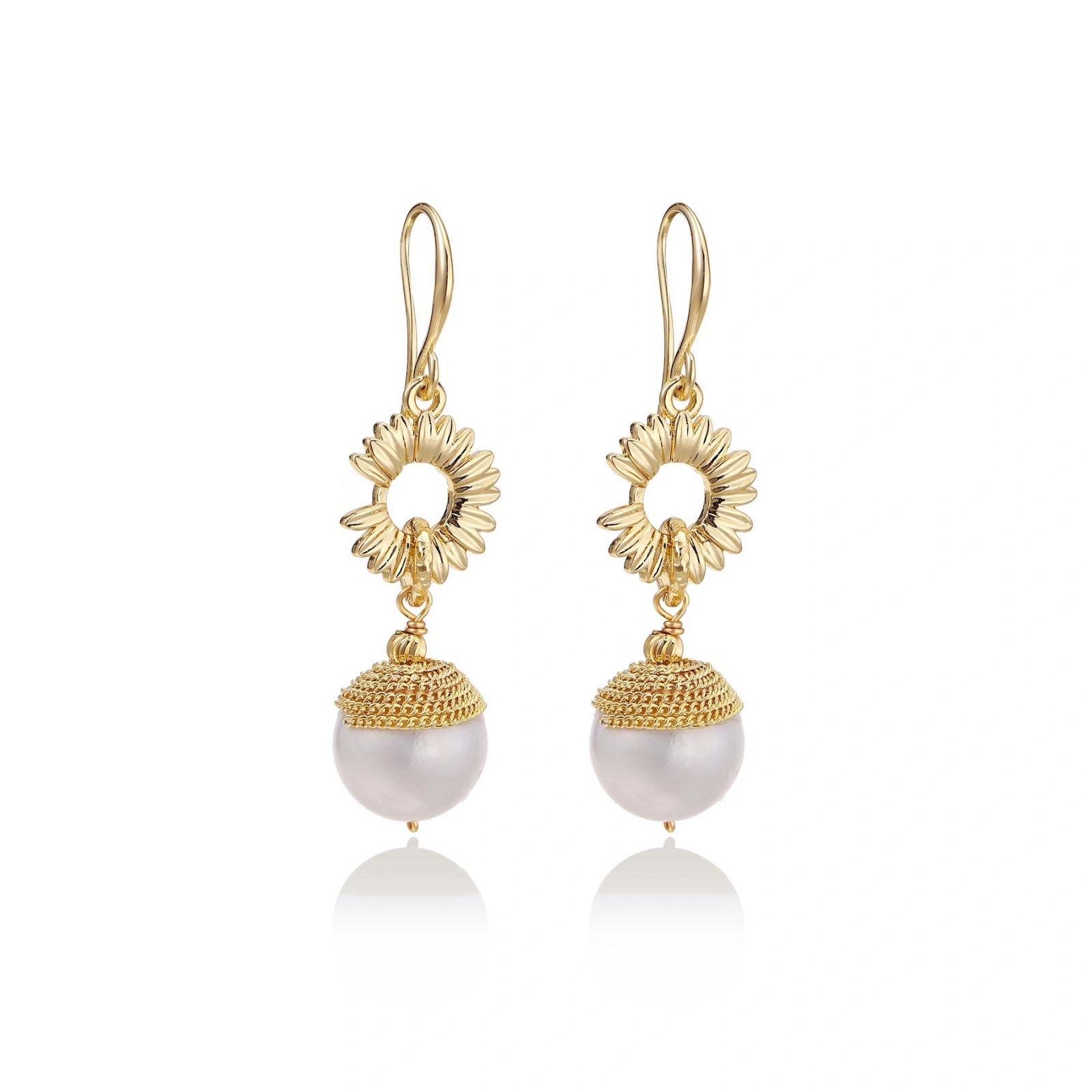 Sunburst Pearl Dangles by Sieré