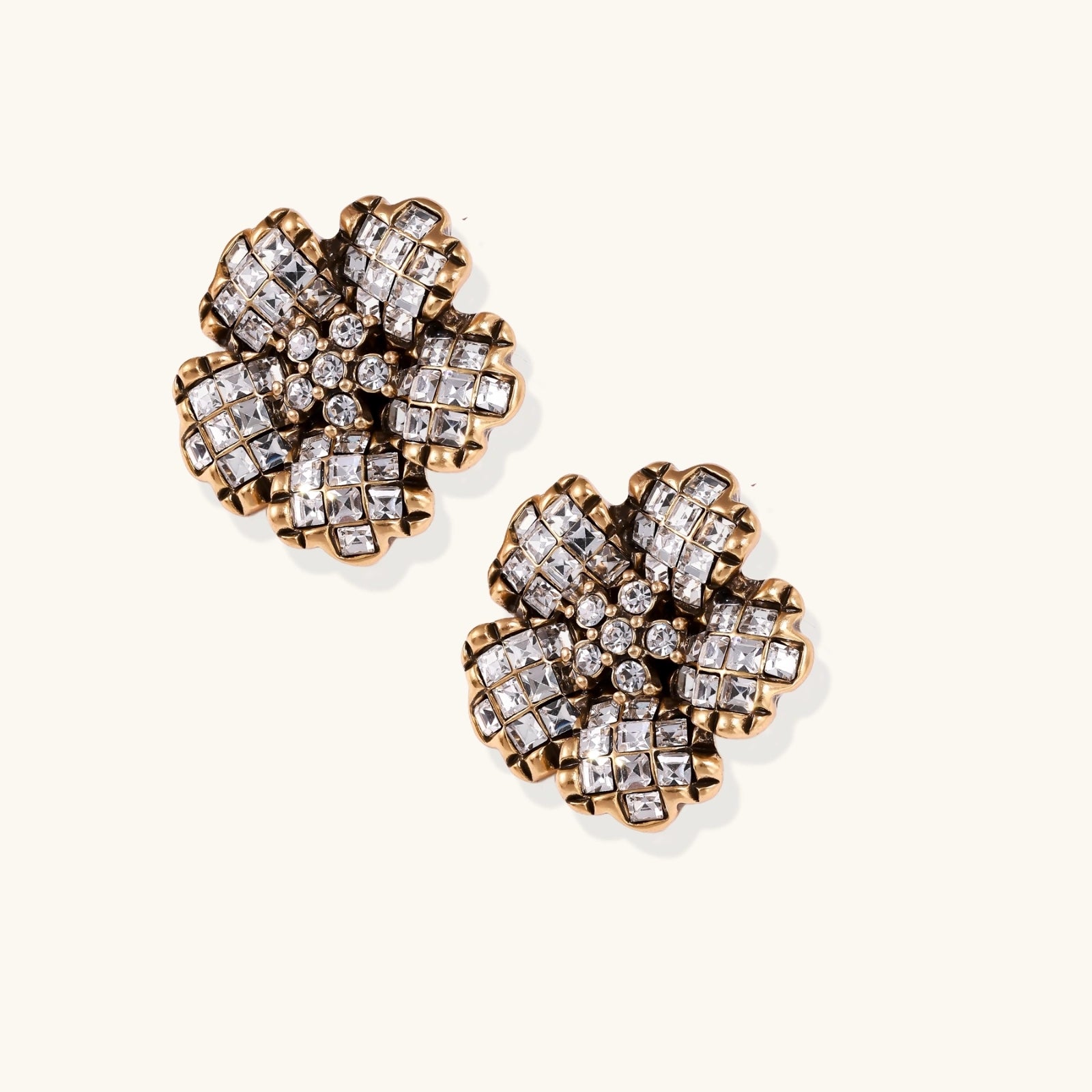Crystal Bloom Statement Earrings by Sieré
