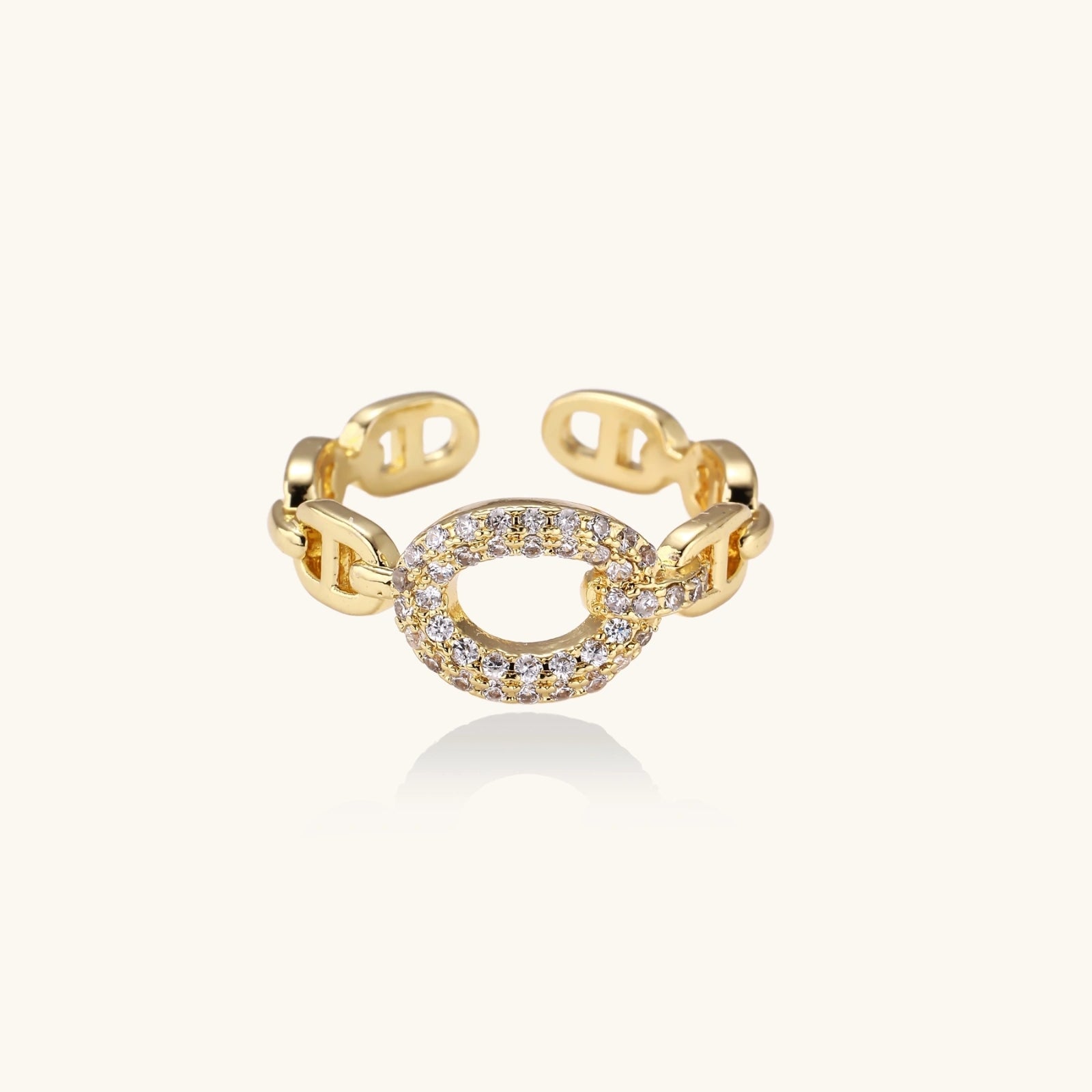 Golden Chain Statement Ring by Sieré