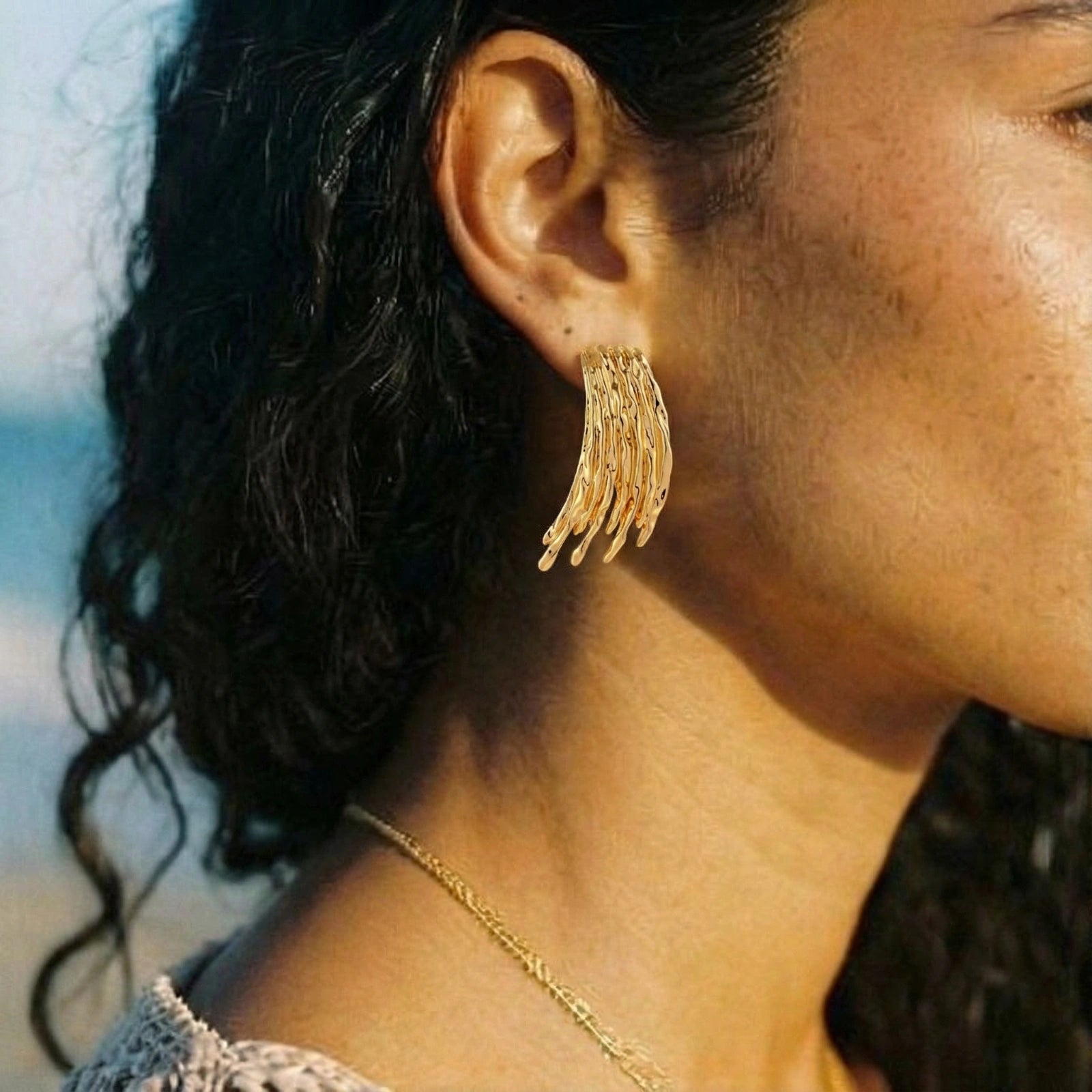 Liquid Flow Statement Earrings by Sieré