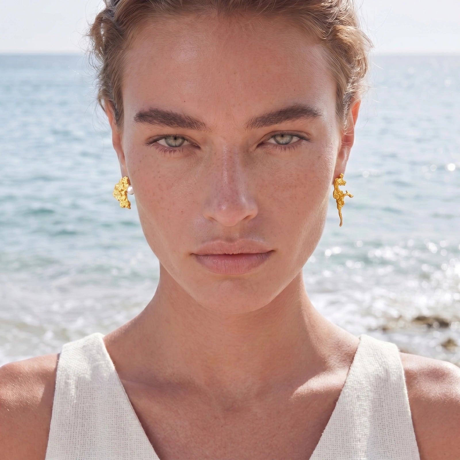 Coral Reef Asymmetrical Studs by Sieré