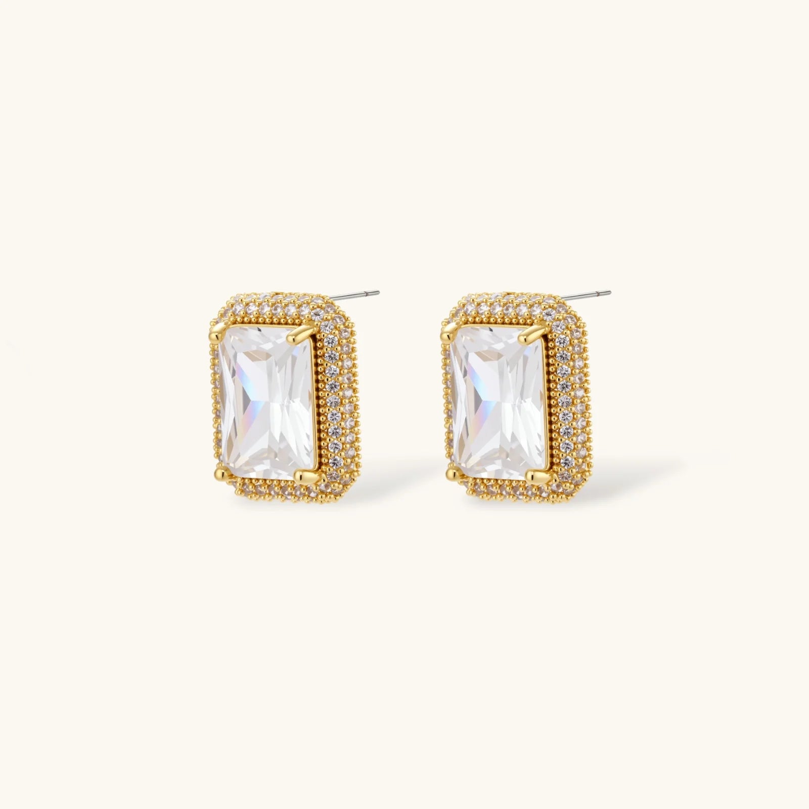 Emerald Cut Halo Set by Sieré