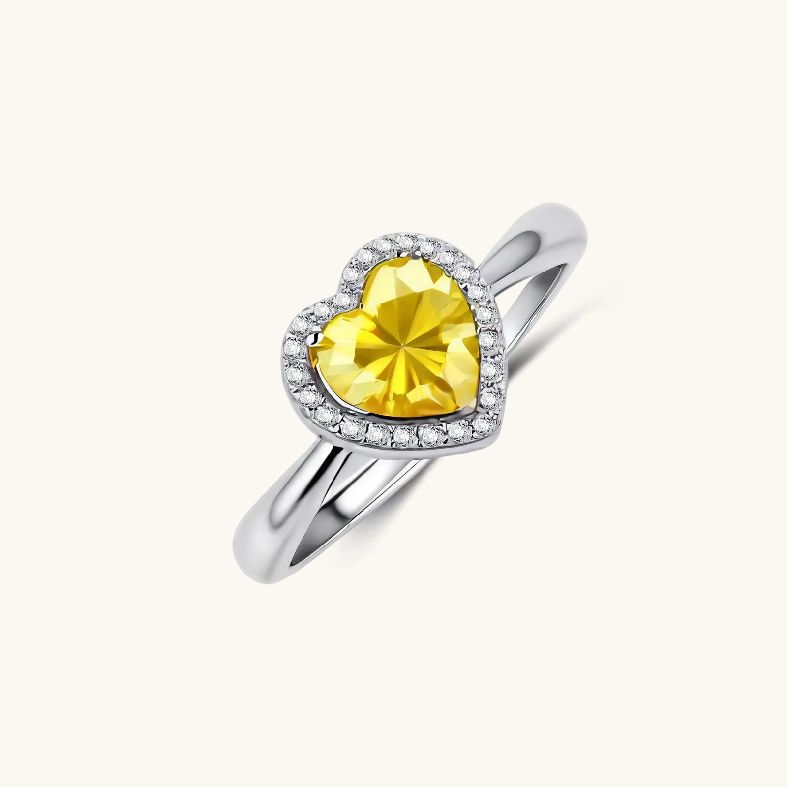 Golden Heart Halo Ring by Sieré