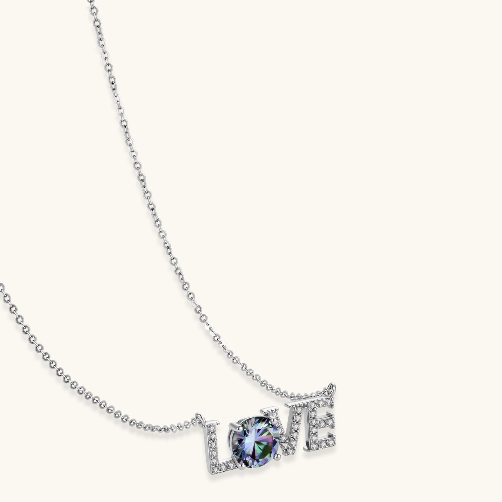 LOVE Moissanite Necklace by Sieré