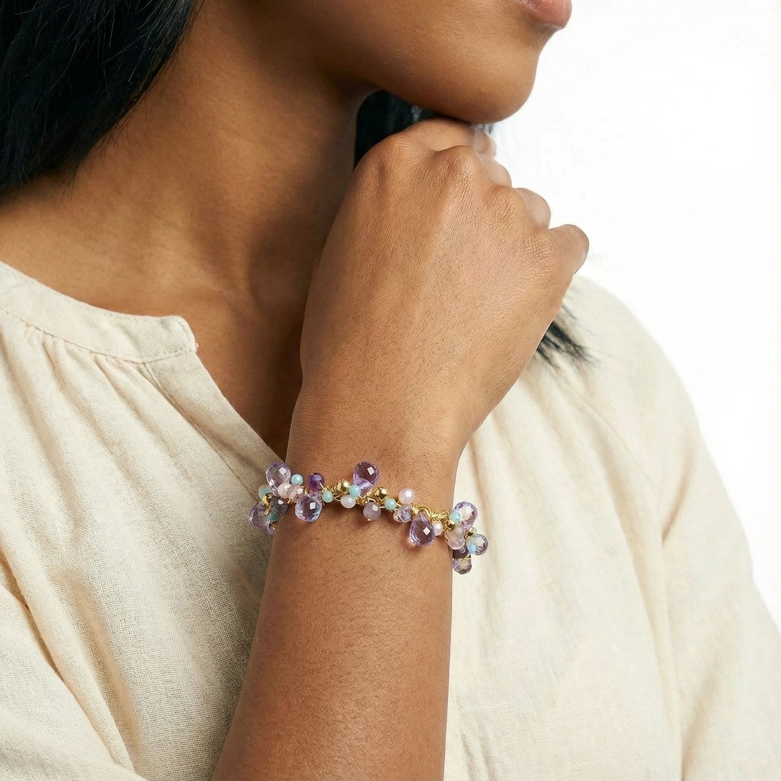 Crystal Garden Cuff by Sieré