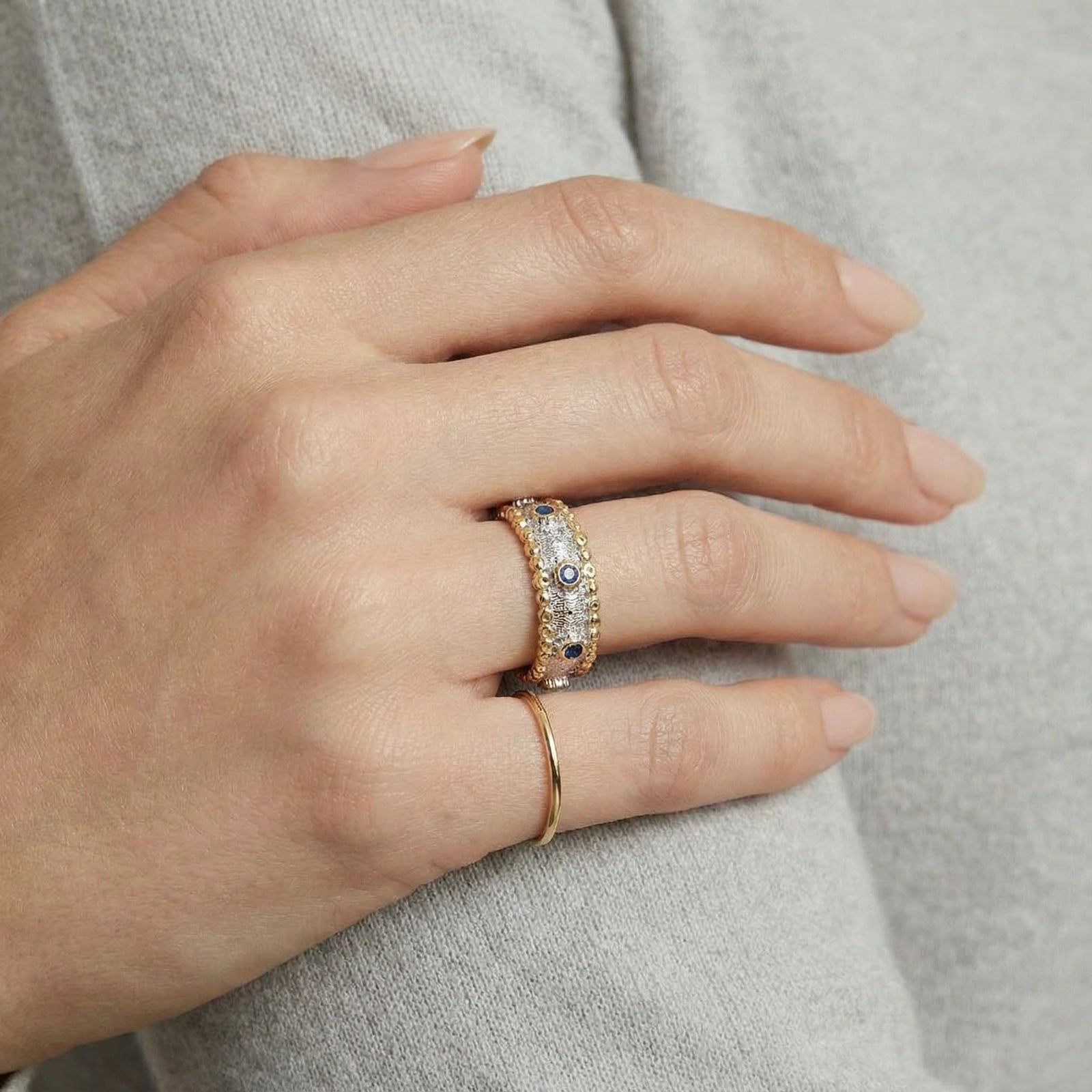 Azure Dreams Band Ring by Sieré