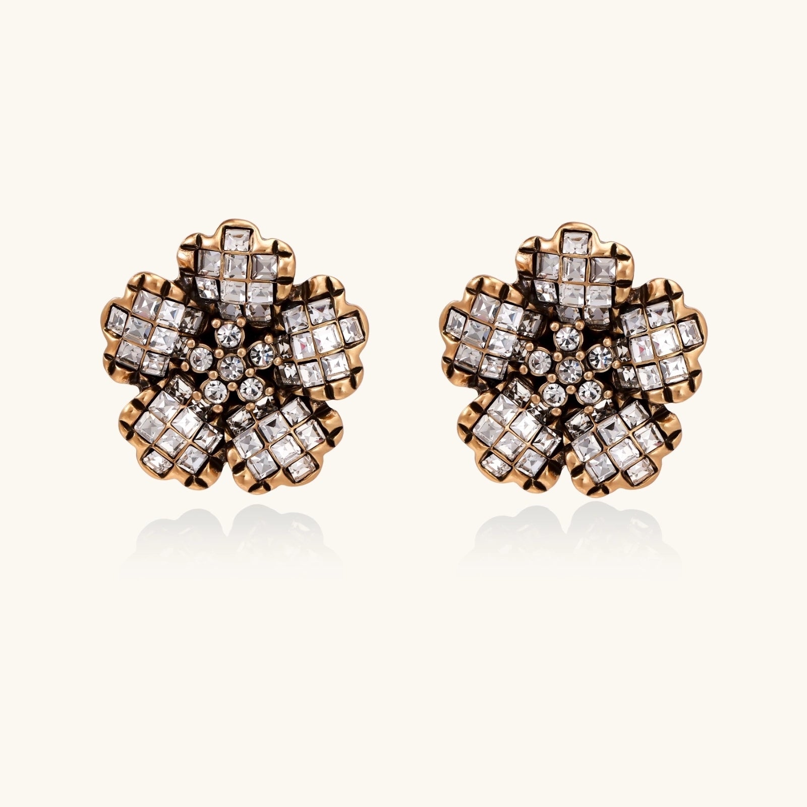 Crystal Bloom Statement Earrings by Sieré