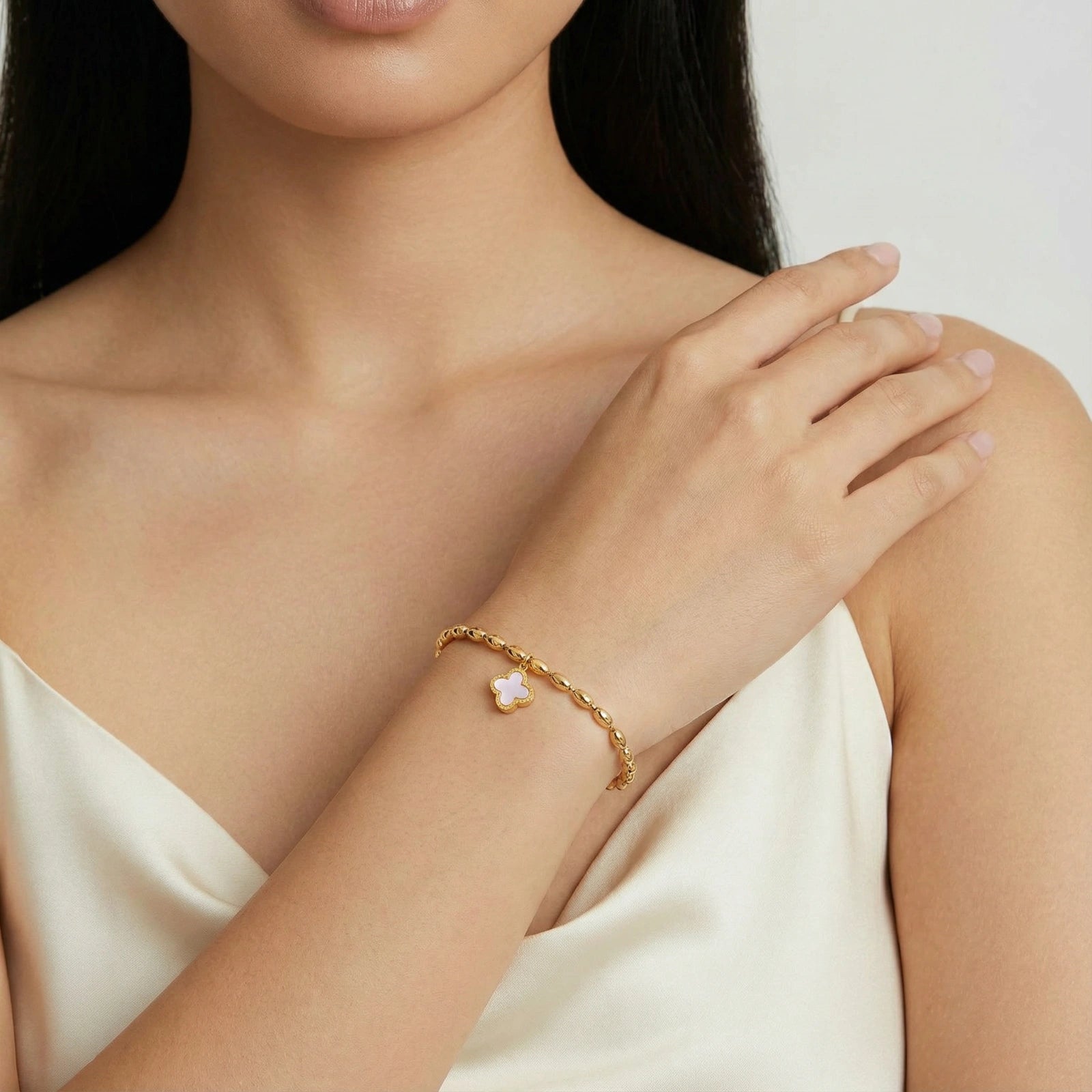 Lucky Clover Beaded Bracelet by Sieré
