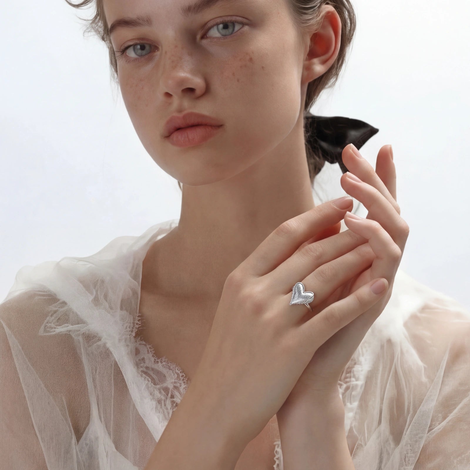 Feathered Heart Ring by Sieré