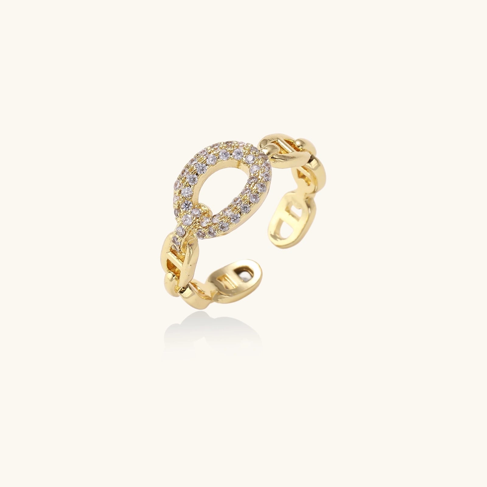 Golden Chain Statement Ring by Sieré