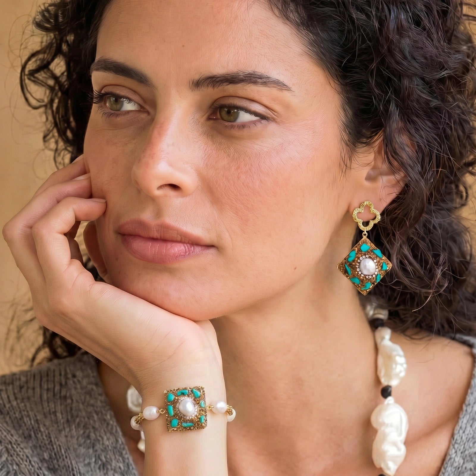 Moroccan Dreams Drop Earrings by Sieré